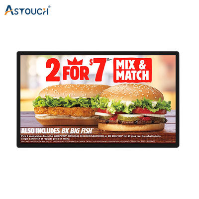 Remote Controlled Indoor Advertising Display 65 Inch Signage With Safety Lock 300cd / M²