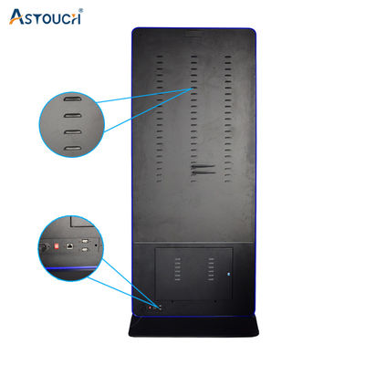 49" Floor Stand Digital Waterproof Signage Kiosk Lcd Tv With IR Touch For Schools